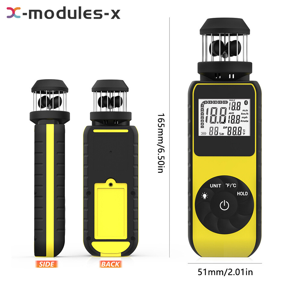 Digital Cup Anemometer Compass Measure Wind Temperature 360°Rotating + Backlight