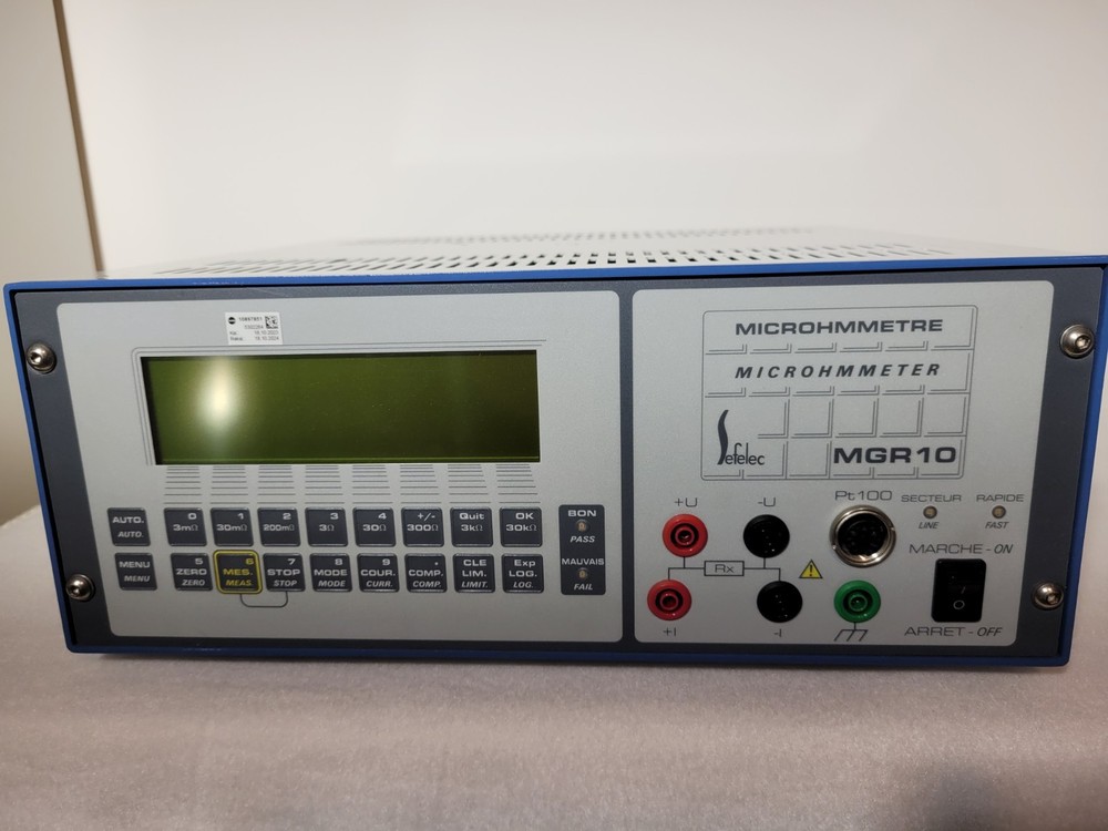 Microohmmeter Sefelec MGR 10