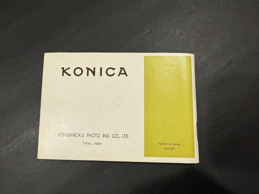 Konica Auto 52 Camera Instruction Manual.