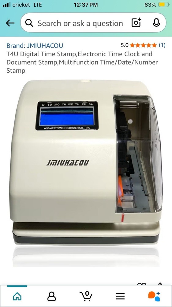 JMIUHACOU Digital Time Stamp Clock NEW!