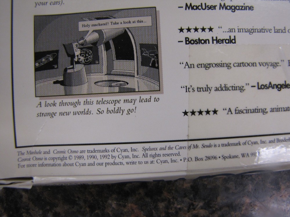 Cosmic Osmo 1993 Version MAC Computer Program Software Big Box 3.5” Disks -RARE