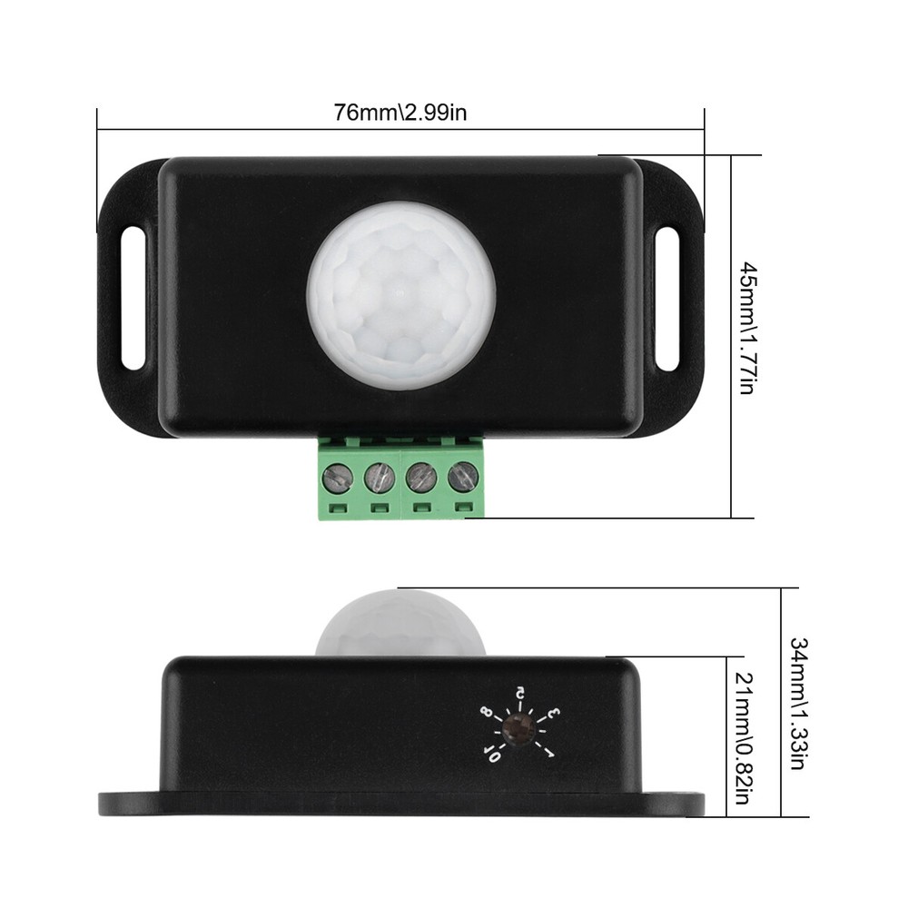 DC 12V-24V 8M Automatic Infrared PIR Motion Sensor Detector Switch For LED Light