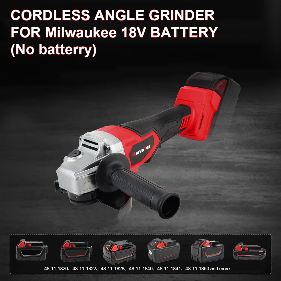 Cordless Brushless 125mm Angle Grinder for Milwaukee 18V Battery 11000 RPM TOOL