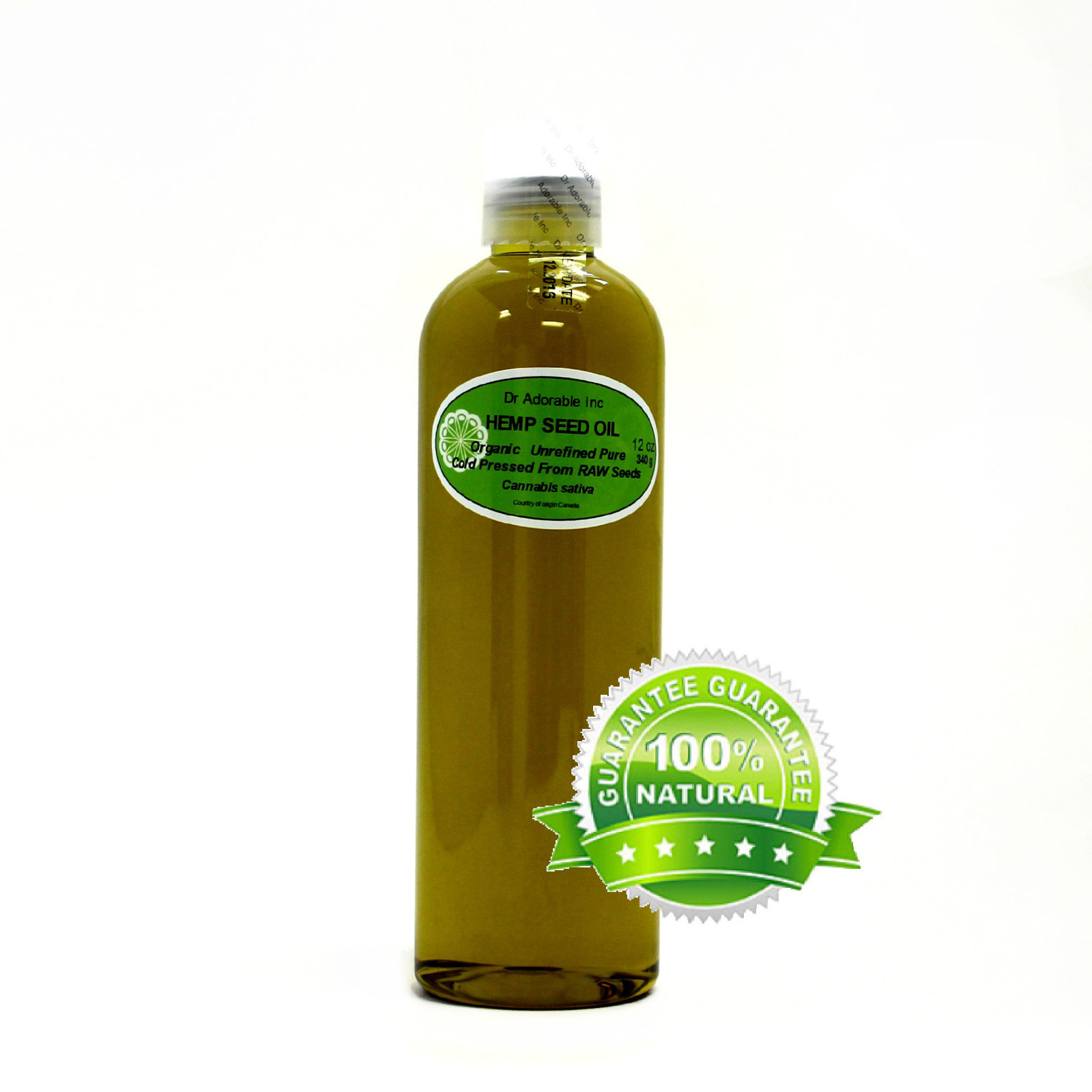 Hemp Seed Unrefined Oil 100% Pure Cold Pressed Oil You Pick Size Free Shipping