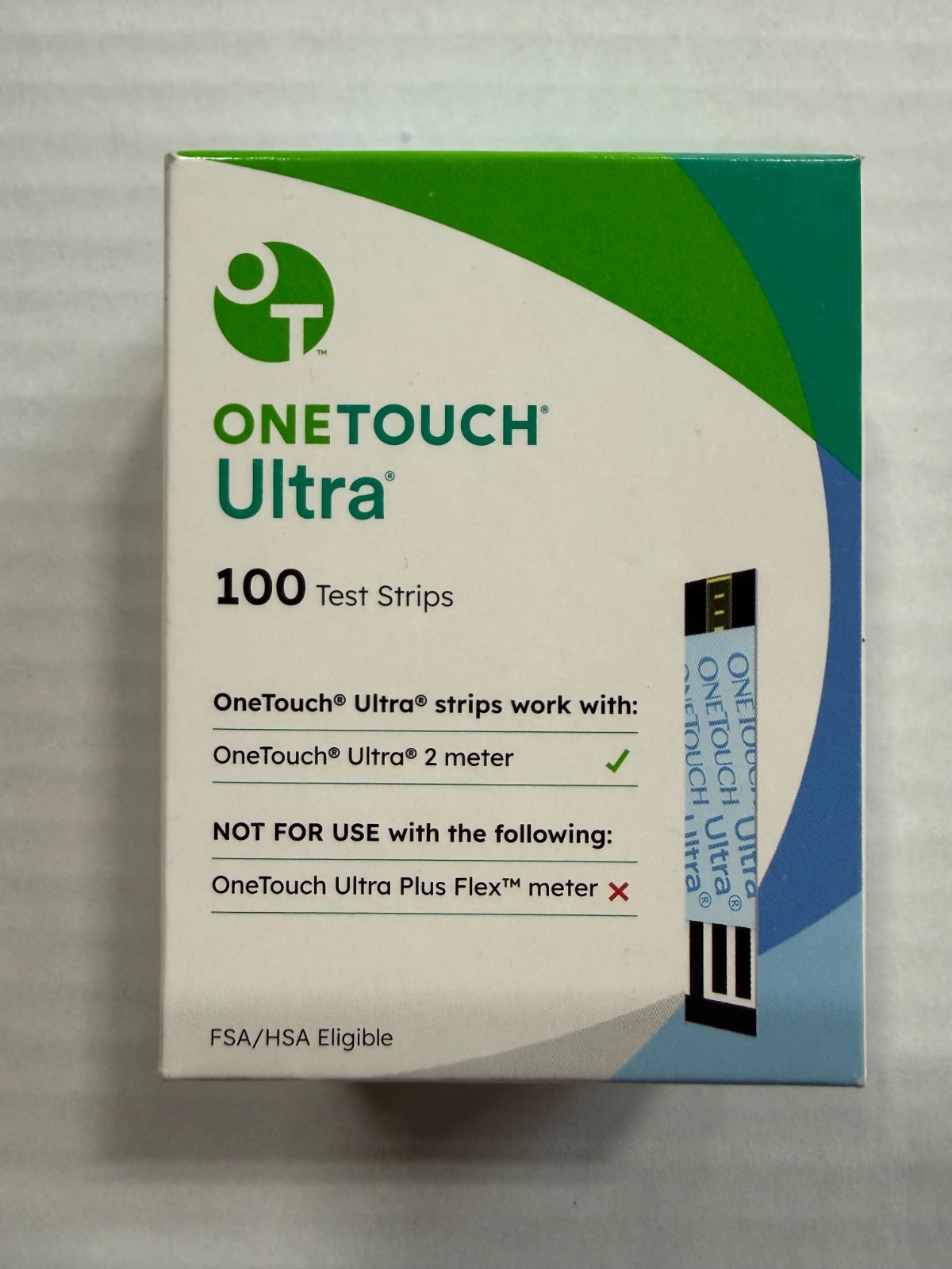 One Touch Ultra Blood Glucose Test Strips 100 Count, New. Expiration 3/31/2026+