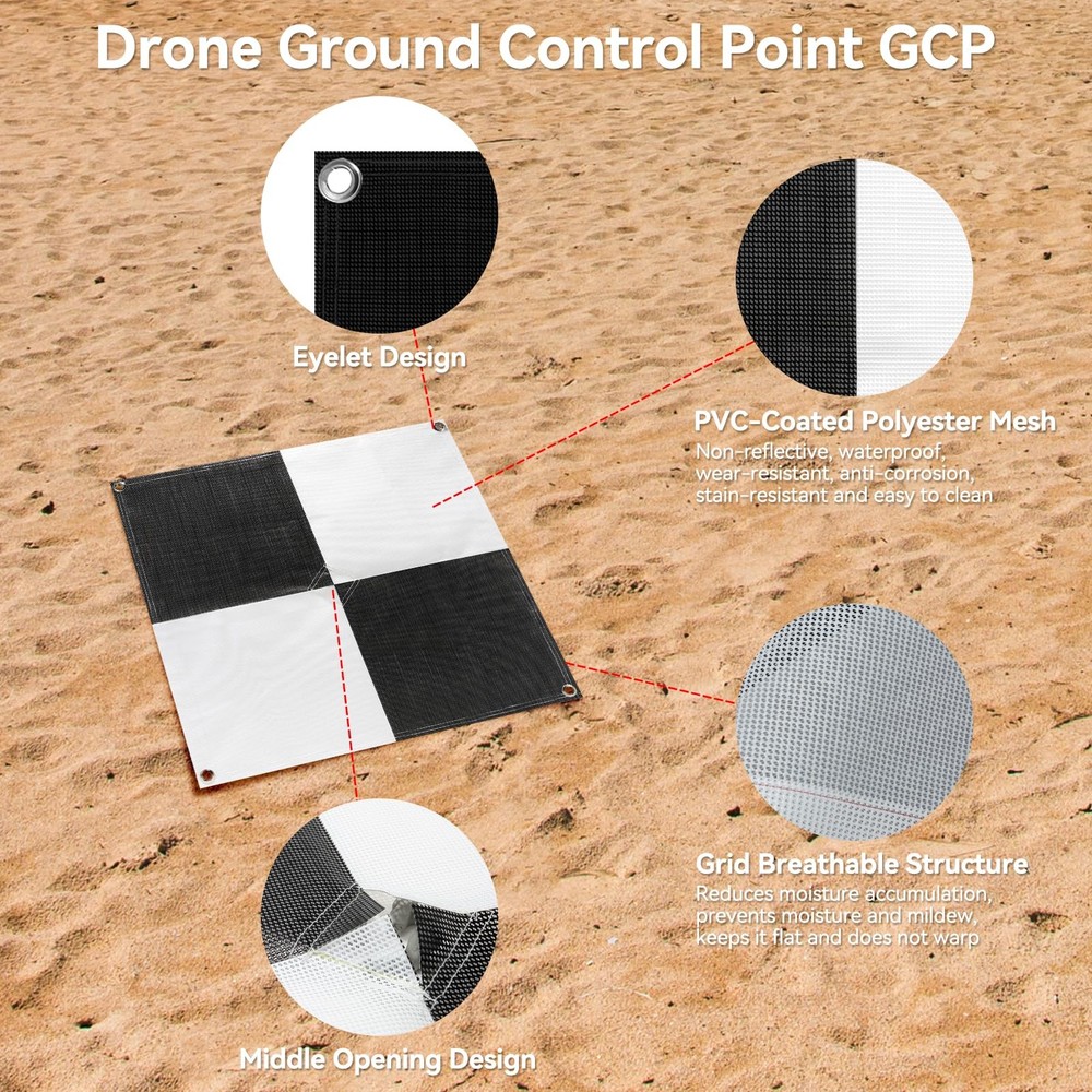 6 PCS Drone Survey Ground Control Point GCP, UAV Marker for Mapping & 6