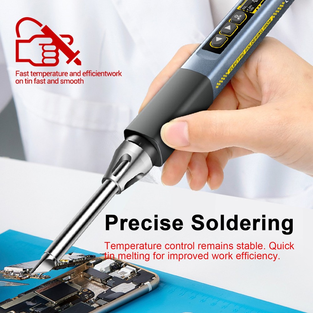Adjustable Temp Soldering Iron Fast Heating For Repair Work UDFR