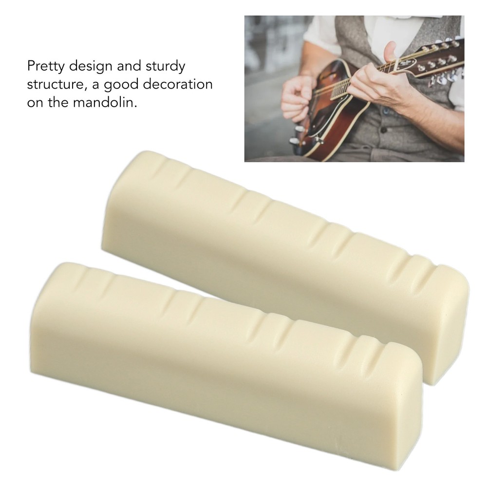 ♡ 5Pcs Mandolin Bridge Nut 8 String Plastic 3.5cm Universal Instrument For