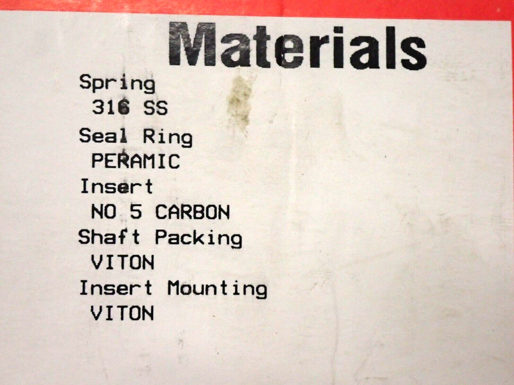 151377 FLOWSERVE 2.500" SEAL NEW