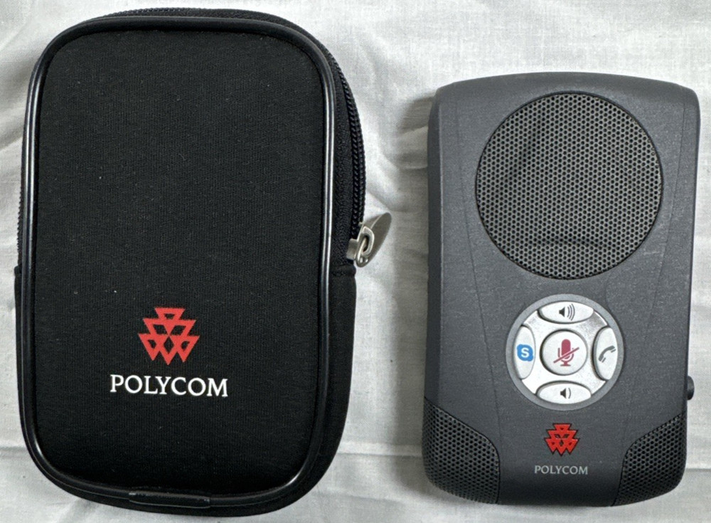 Polycom CX100 Audio Communicator USB Microphone Speakerphone and Case