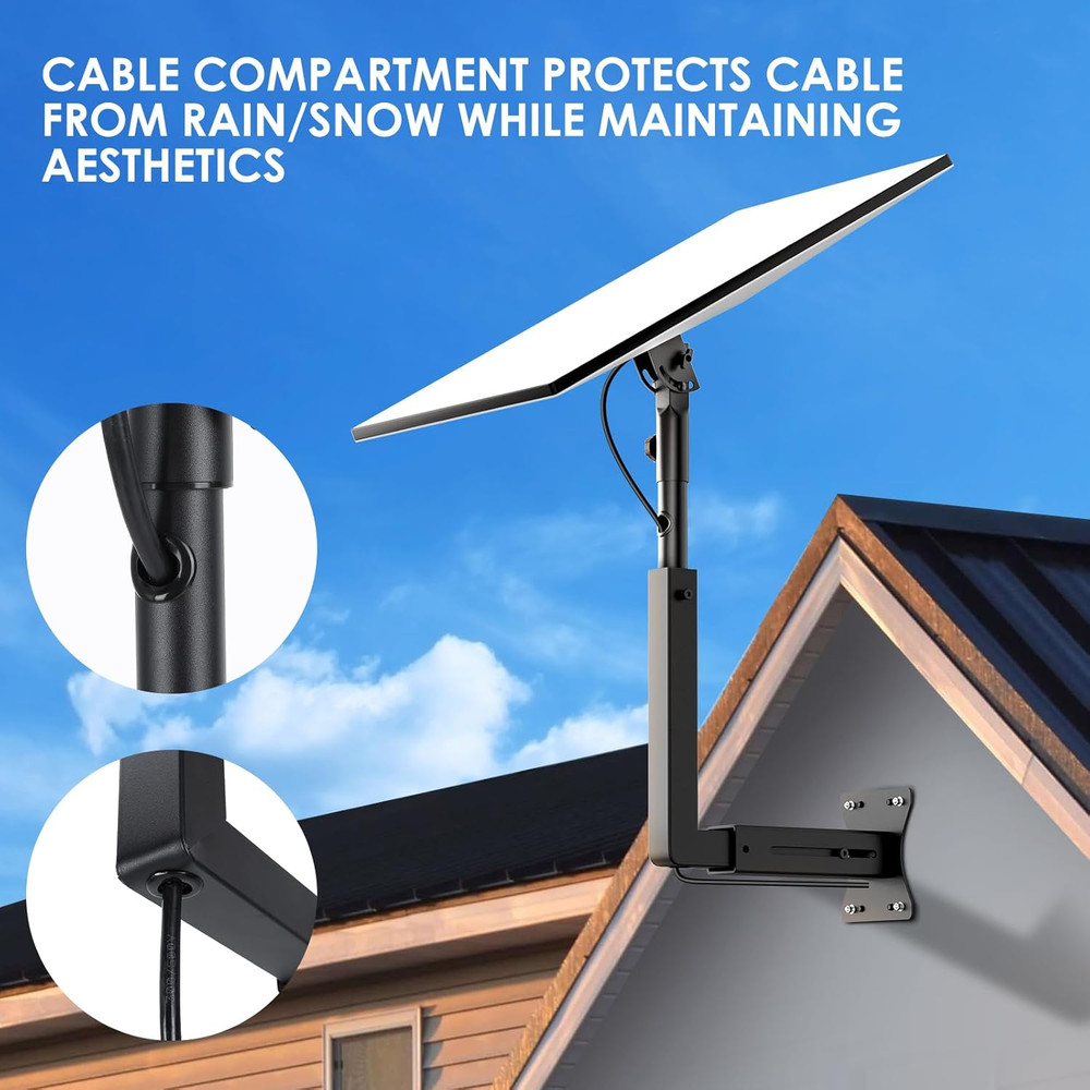 Starlink Mount, Adjustable Starlink Wall Mount Gen 3 with Telescoping Support Ar