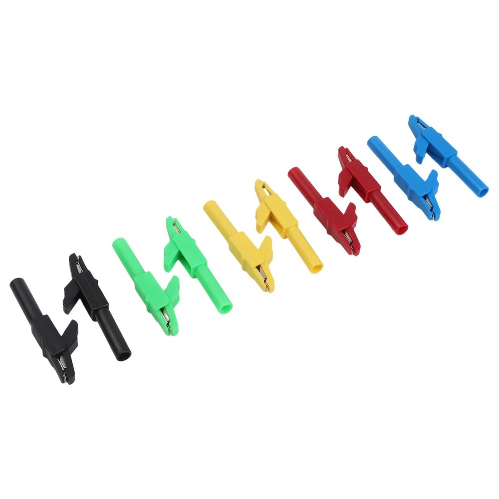 10PC High Conductivity Crocodile Clips with Insulation for Safe Electrical Use