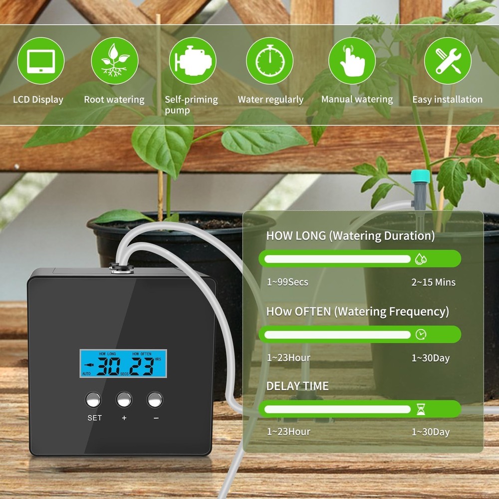 Automatic drip Irrigation System，DIY Indoor Plant Watering System,Self-Pr
