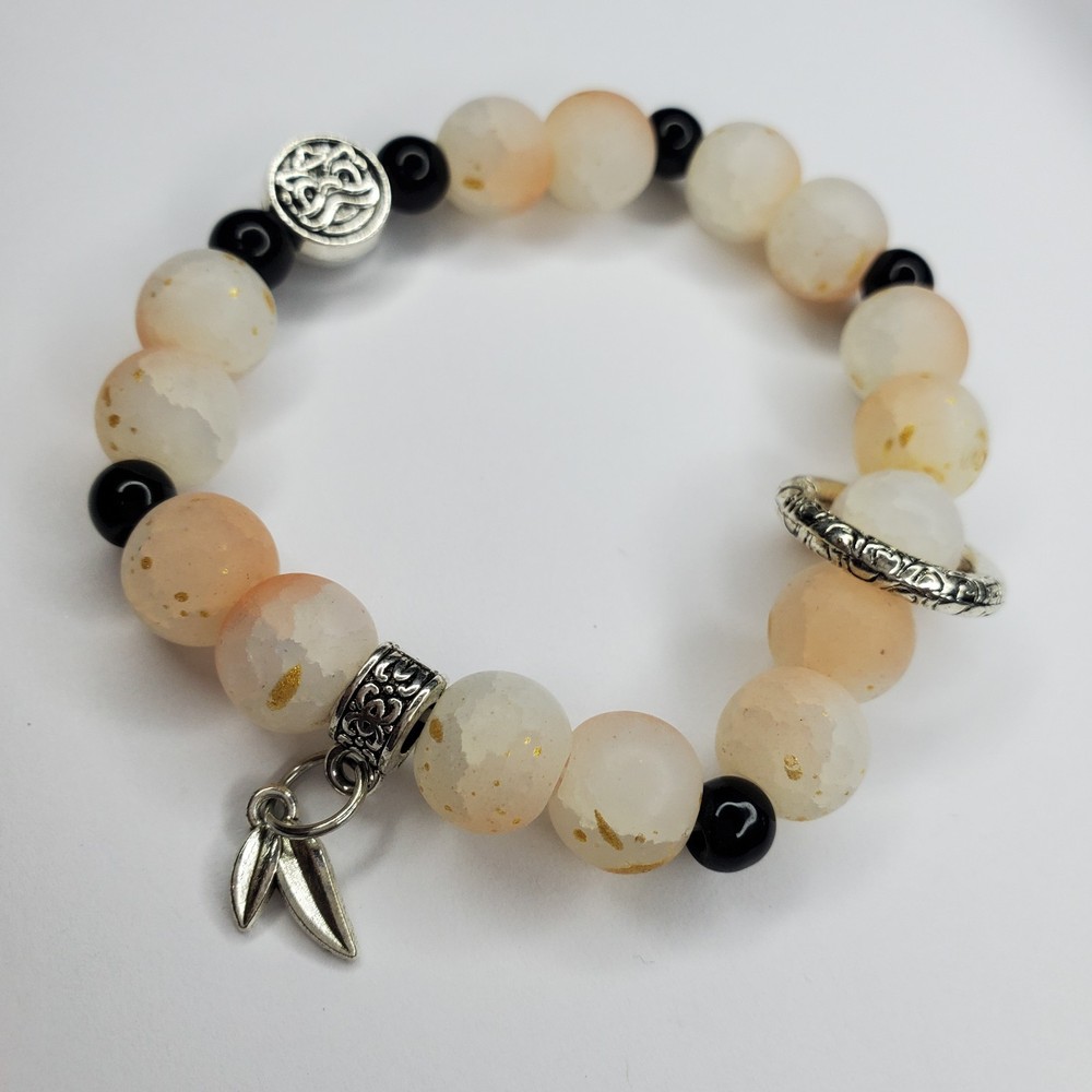 Hand crafted artisan unique gemstone bracelet