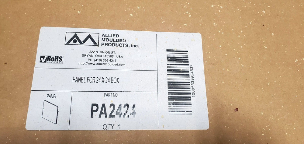 Aluminum Back Panel for 24x24