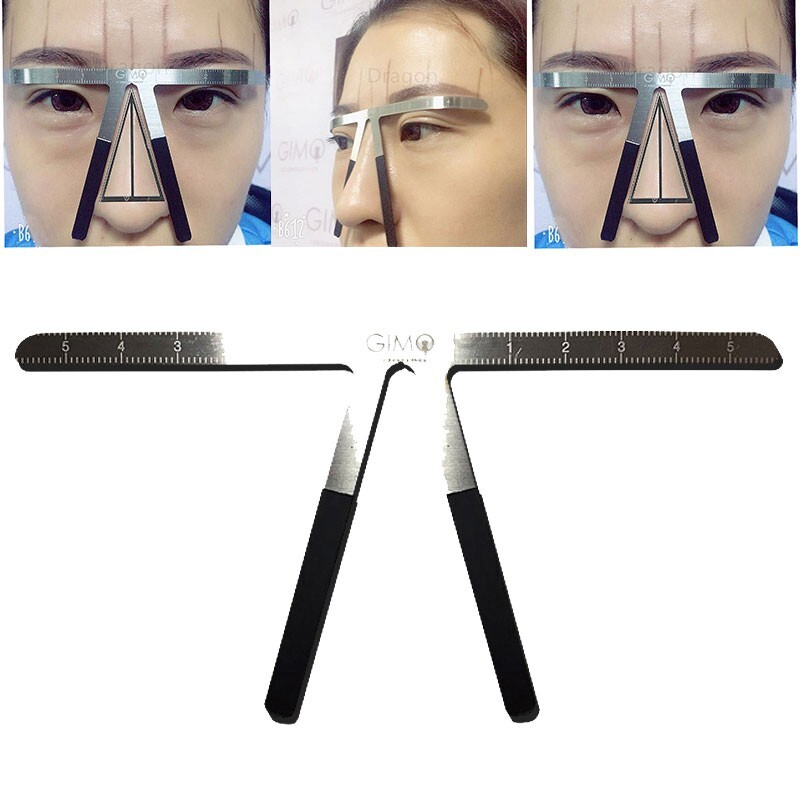 Metal Ruler Mesurement for Permanent Makeup Microblading Tattoo Eyebrow Rule