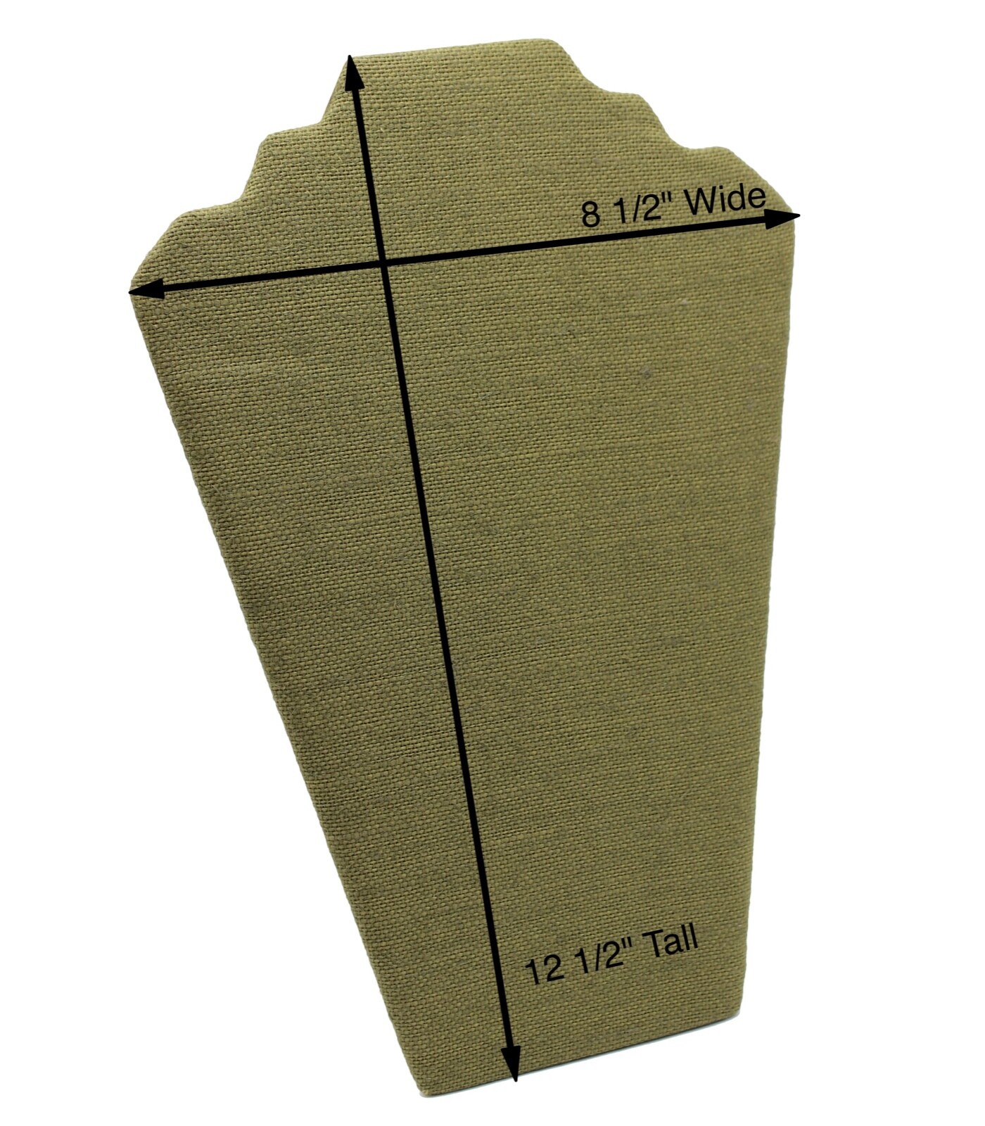 Green Jute Necklace Display Jewelry Chain Display Easel Stand (6 Pack) 12"