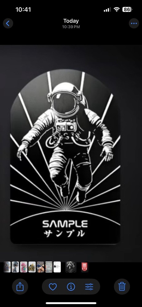 SAMPLE Dan Matsuda Article 296 Patch Metal Hook Drifting ASTRONAUT Round Black