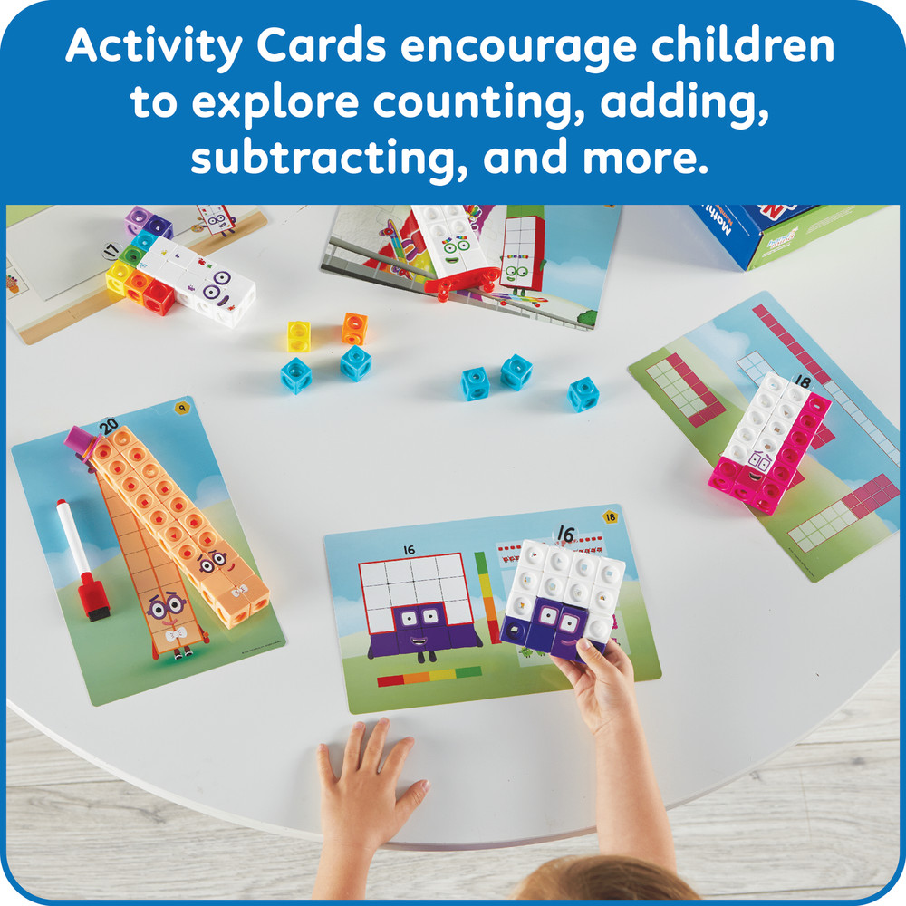hand2mind Numberblocks 11-20 MathLink Cubes Activity Set, Elementary Math