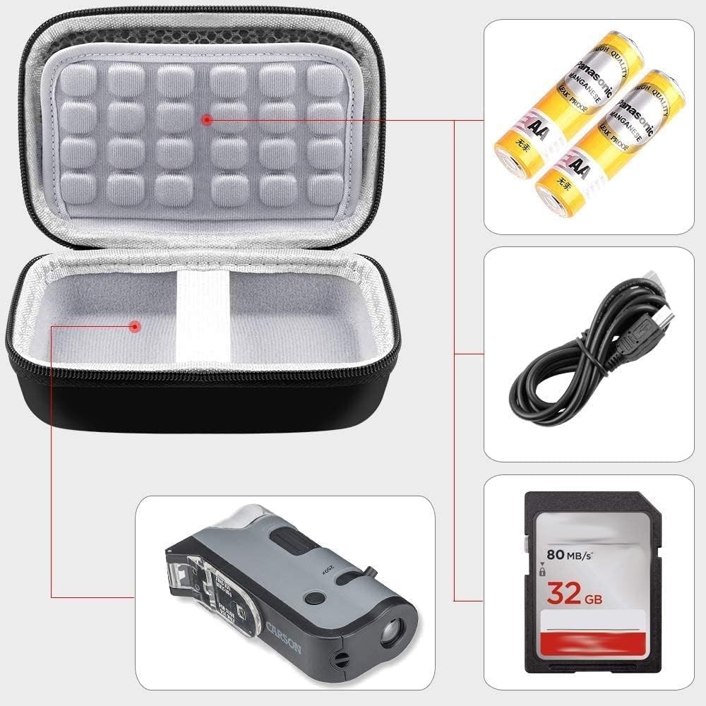 Stylish Black PU Leather Microscope Holder for Carson Models - Organize Easily