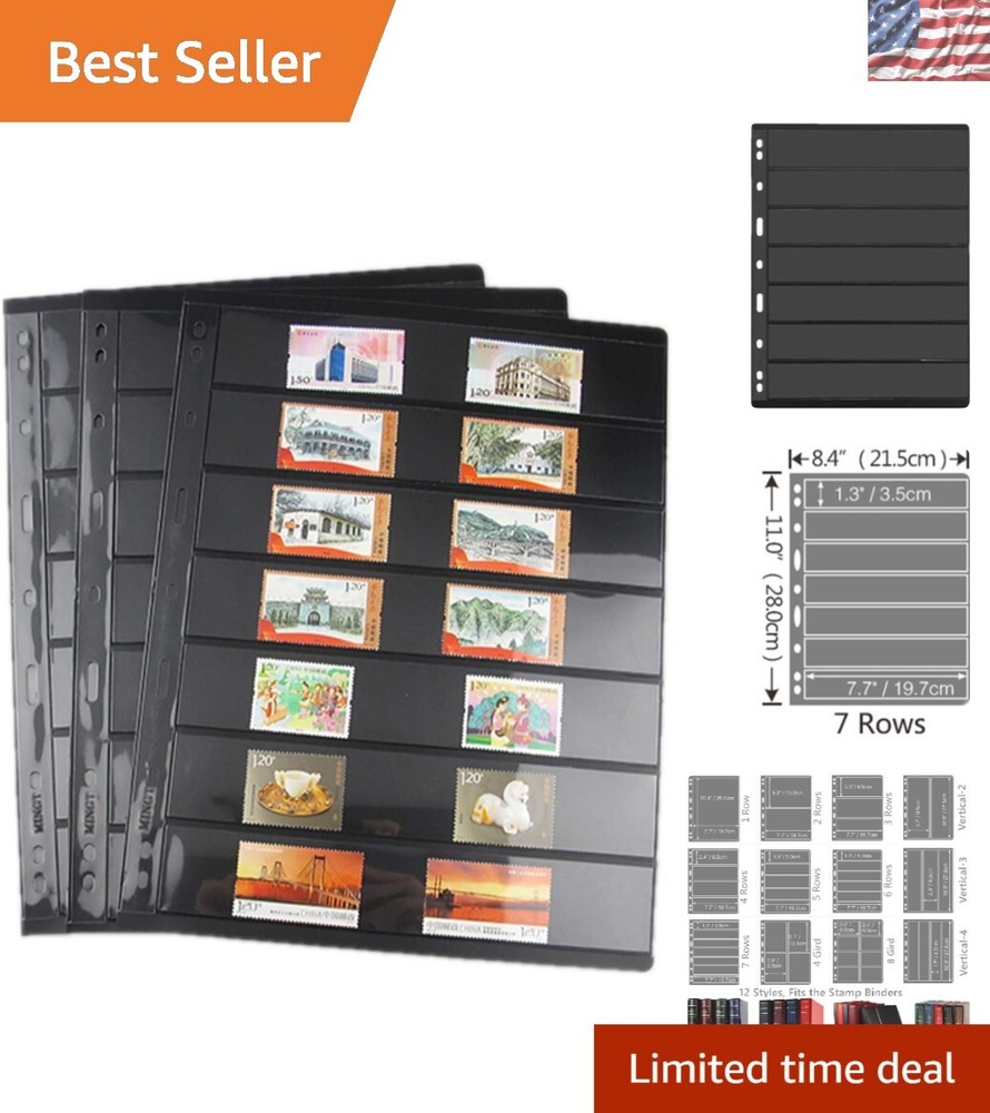 Double-Sided Stamp Storage Pages, 10 Count, 20 Pages of Acid-Free Protection