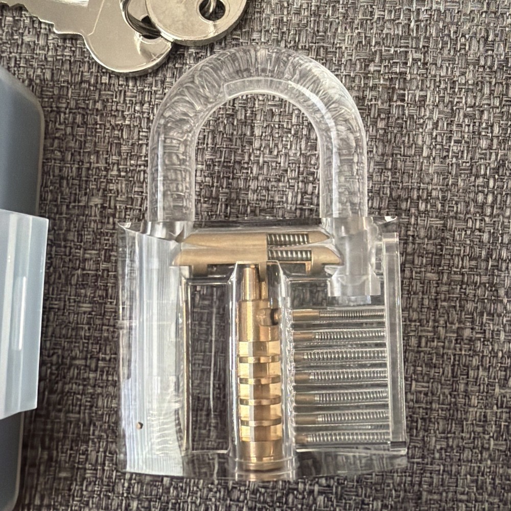 New Transparent Lock With Keys Clear With Case
