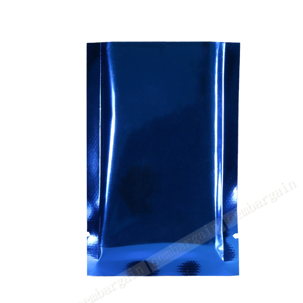 100 Black Red Blue Rose Pink Kraft Glossy Foil Open Top Pouch w/ Tear Notch M42