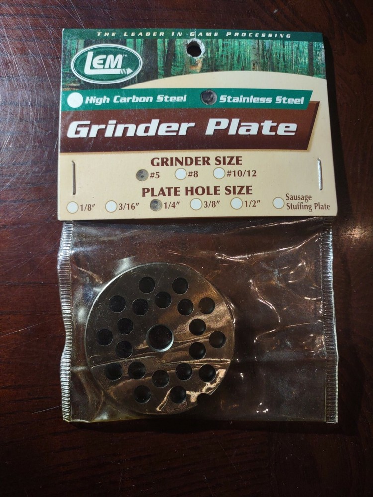 LEM Grinder Plate Size #5 Plate Hole Size 1/4" For Game Processing