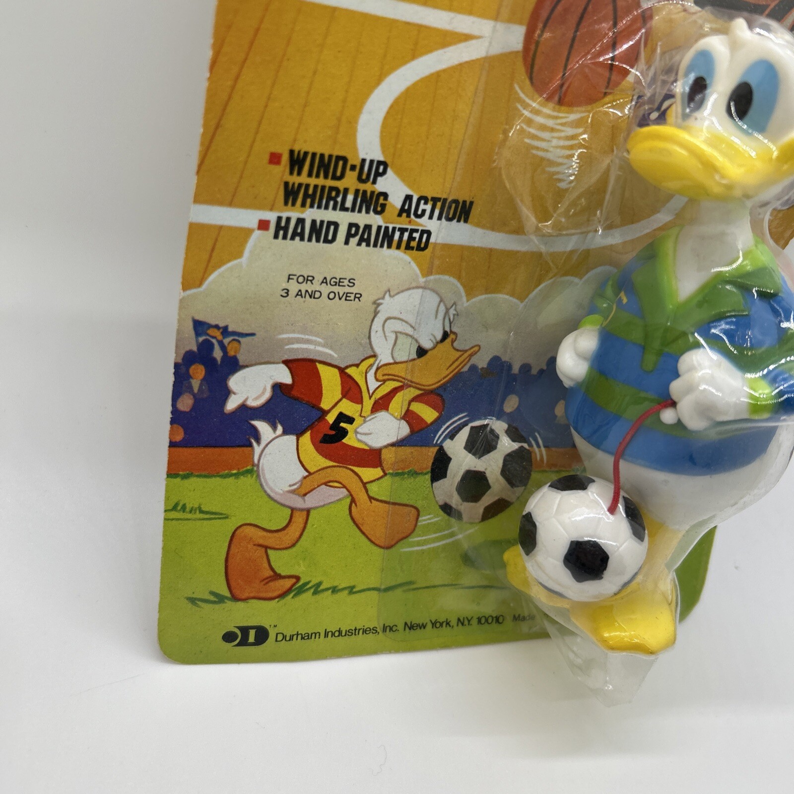 Walt Disney Sports Action Figures Donald Duck Soccer Wind-Up Unpunched Durham