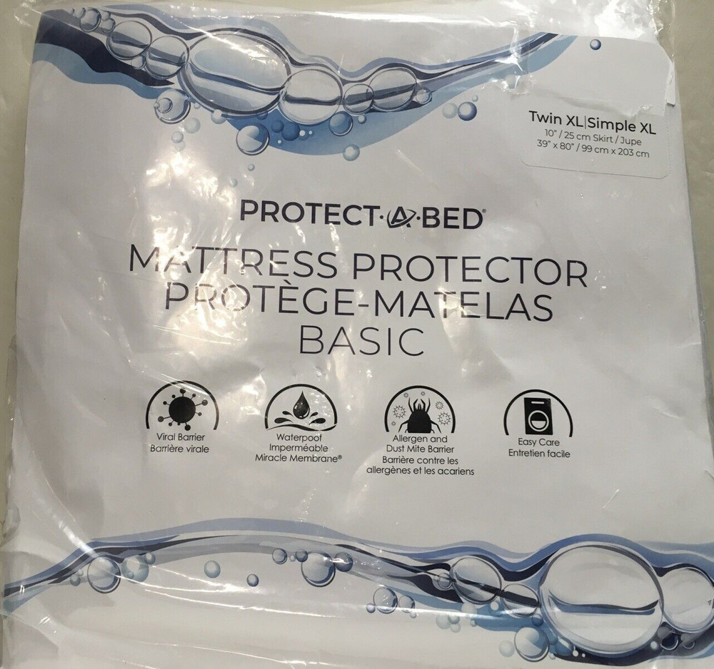 Protect-A-Bed Basic Mattress Protector Twin XL Waterproof Allergen Dust Barrier