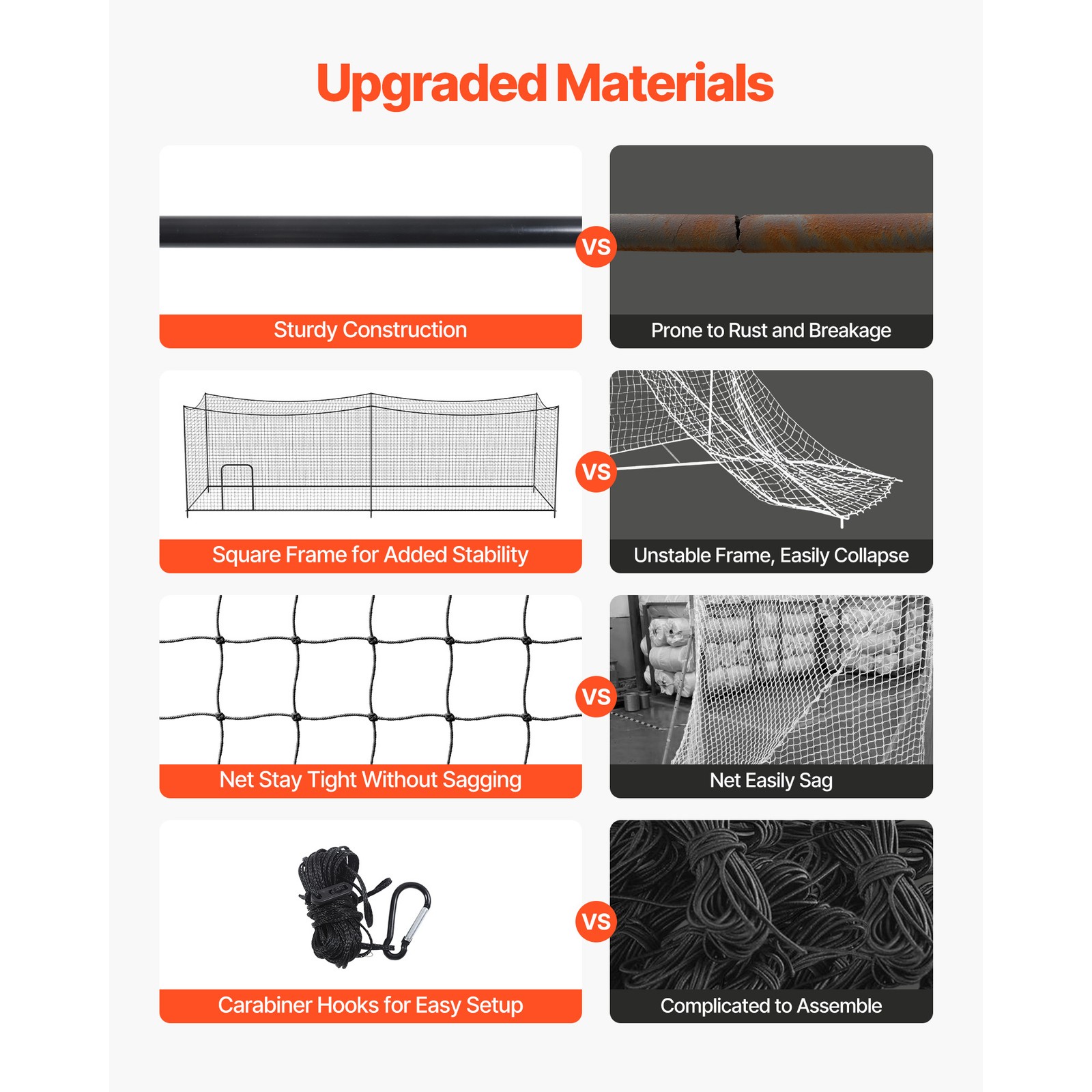 Uimoso Baseball Batting Cage 35 x 10.5 x 10.2FT for Indoor and Outdoor Use