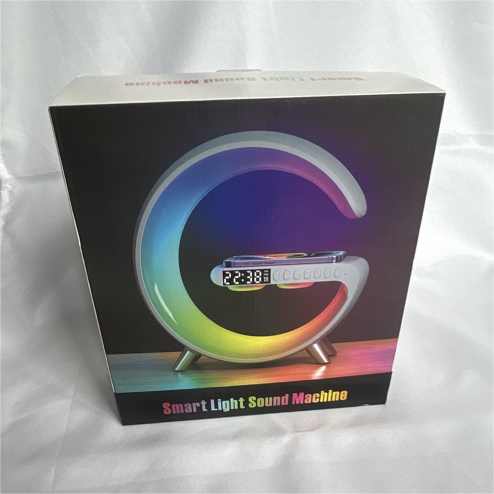 Smart Light Sound Machine White Noise Clock Night Light White