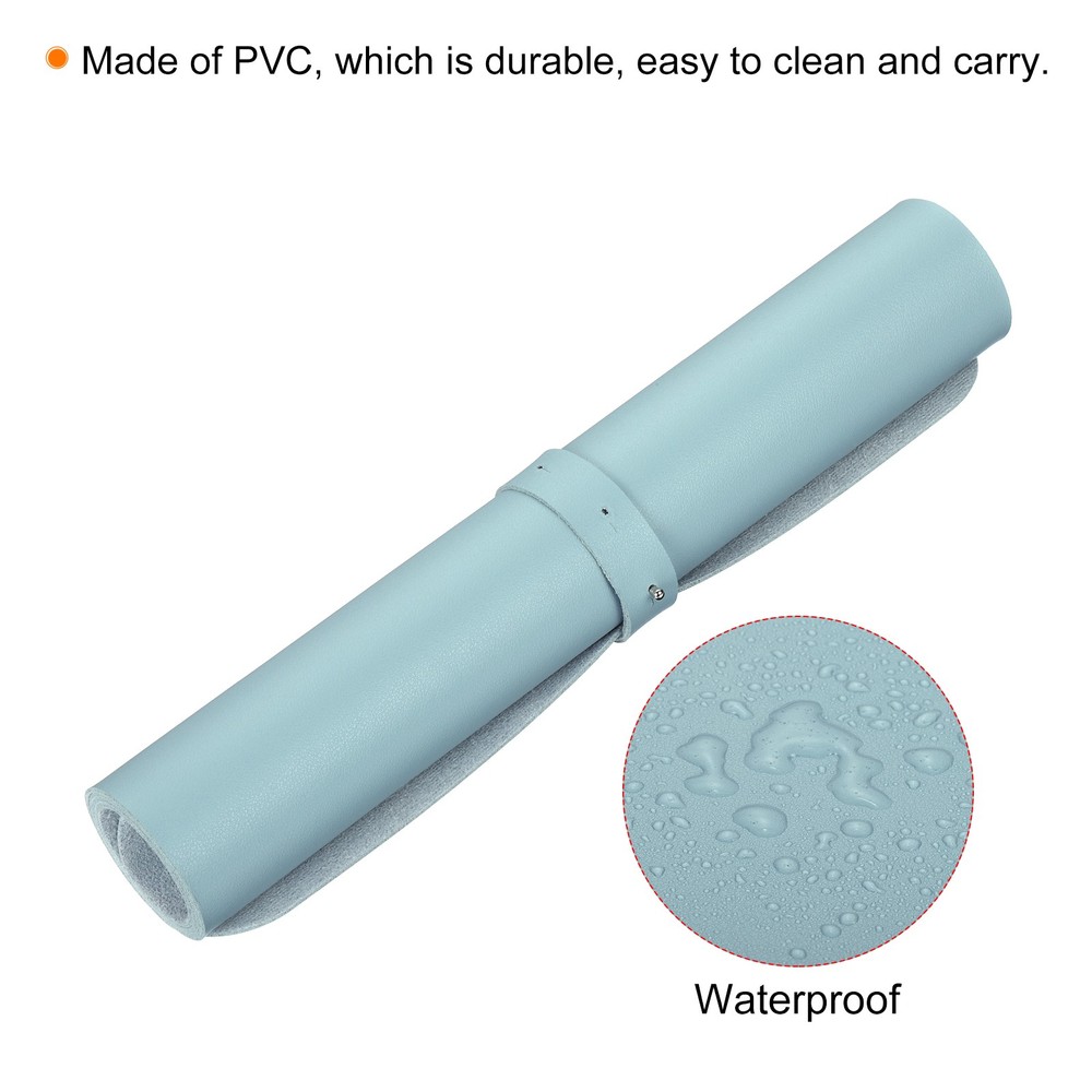 31"x16" Desk Mat Protector Non-Slip Mouse Pad Mat, Light Blue