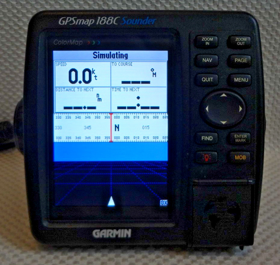 GARMIN GPSMAP 188C SOUNDER MARINE GPS CHART PLOTTER FISHFINDER DISPLAY w/ KNOBS