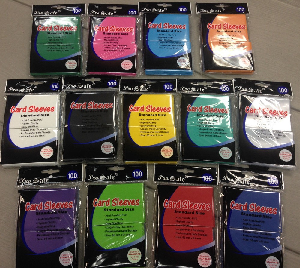 100 Large Standard Size Pro-Safe Pokemon/Digimon/MTG Deck Protector Sleeves