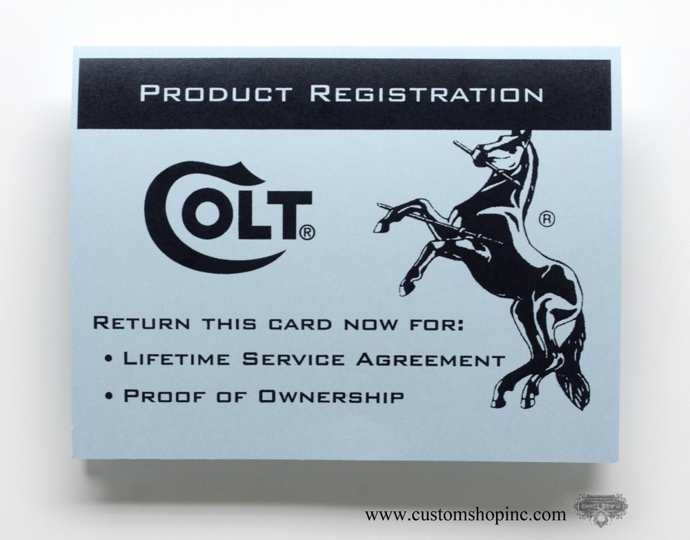 Colt Python Factory Paperwork Packet. 1993 Manual