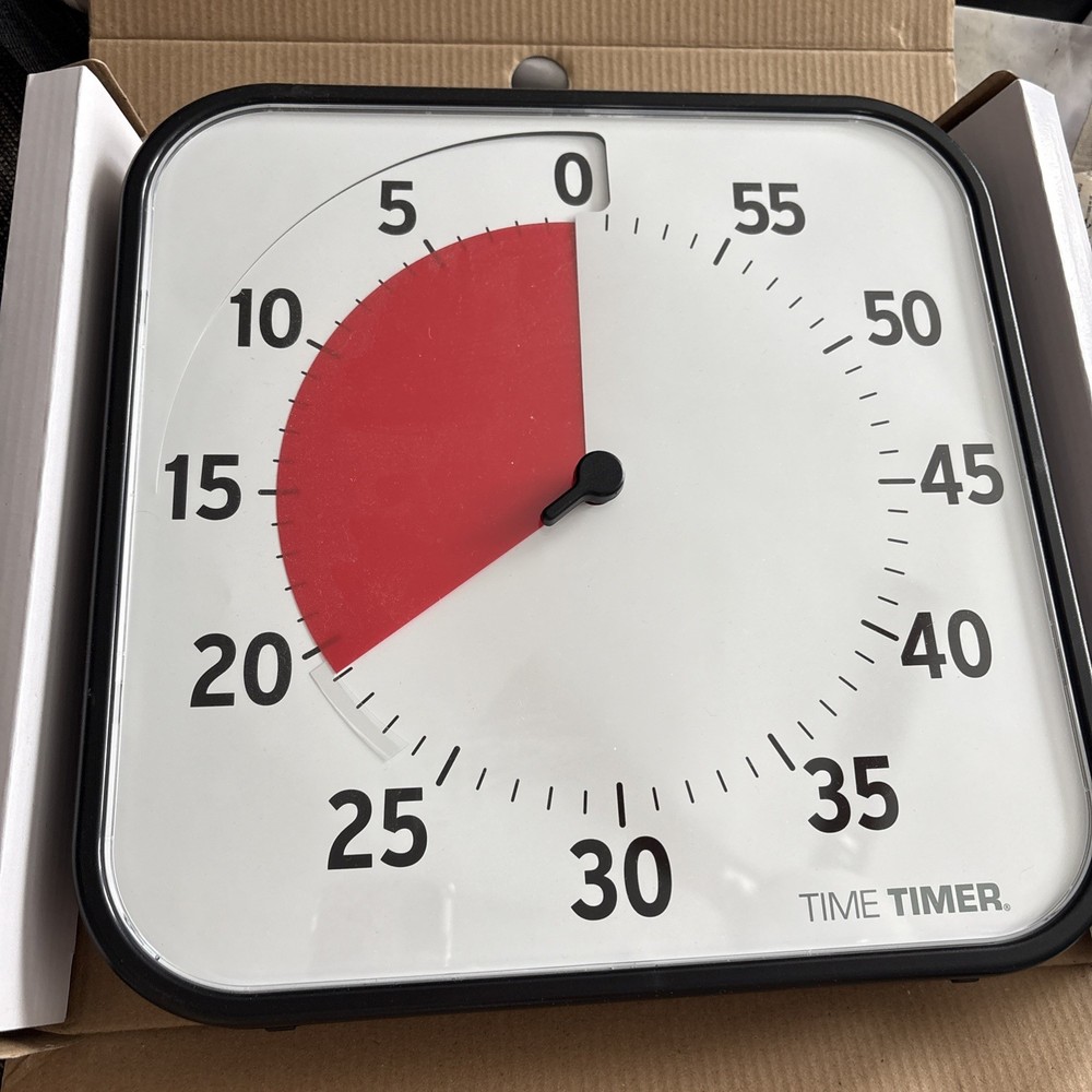 TIME TIMER 8 Visual Timer - 60 Min Kids Desk Countdown Clock with Dry Erase Card