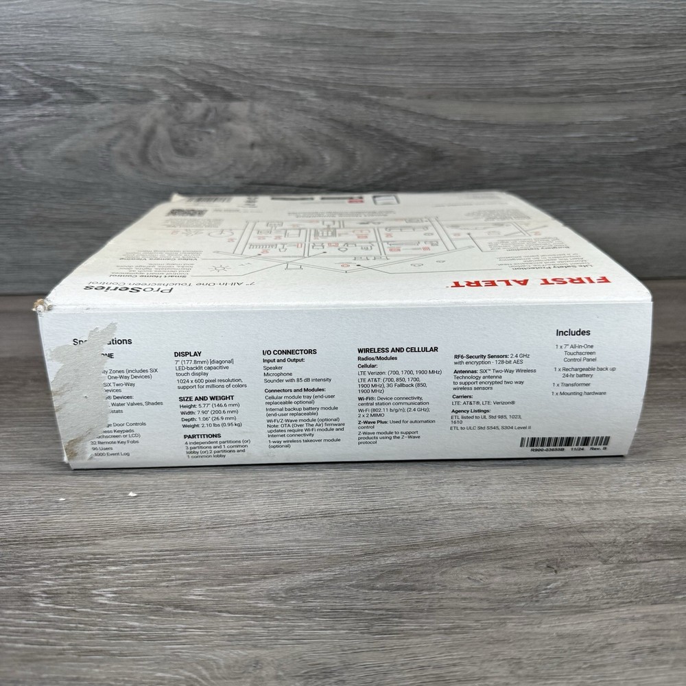 First Alert PROA7-FA All-in-One Touchscreen Security Panel