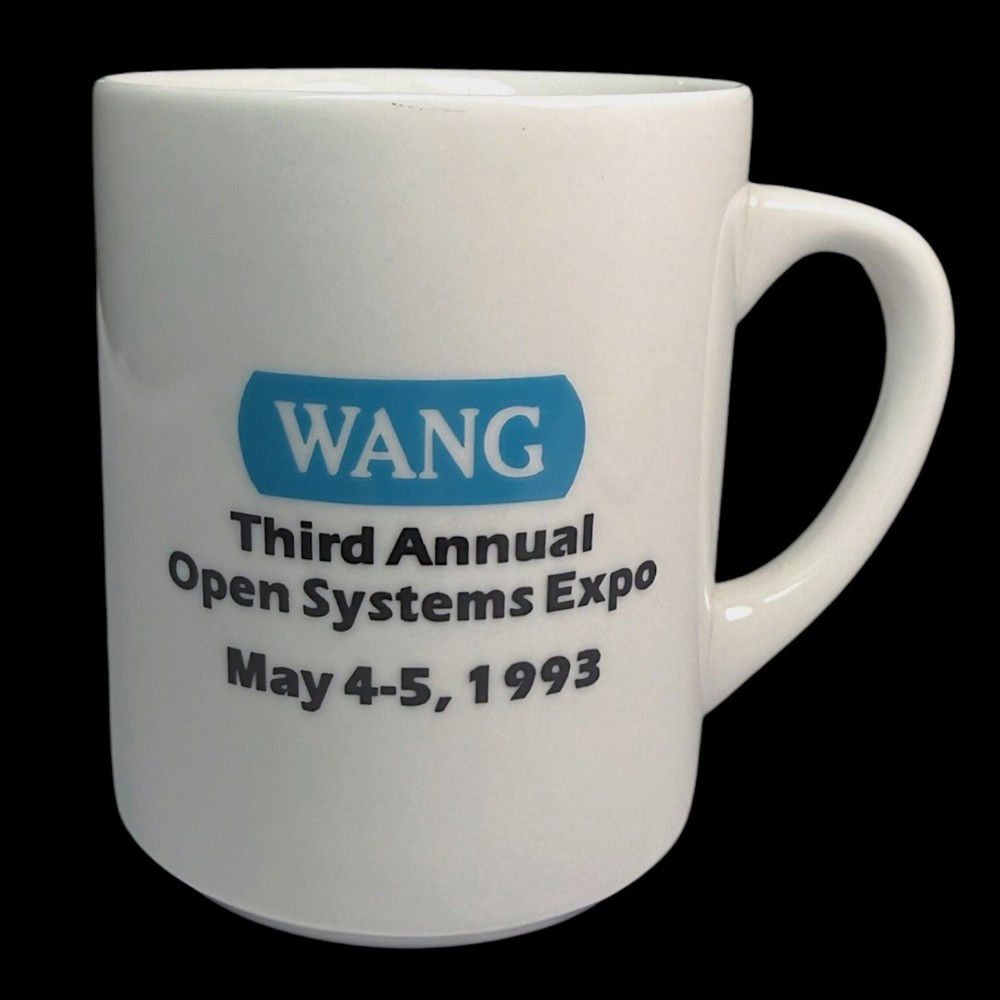 Wang Laboratories Open Software Mug Vintage Tech Computer Ceramic 10 Oz Coffee