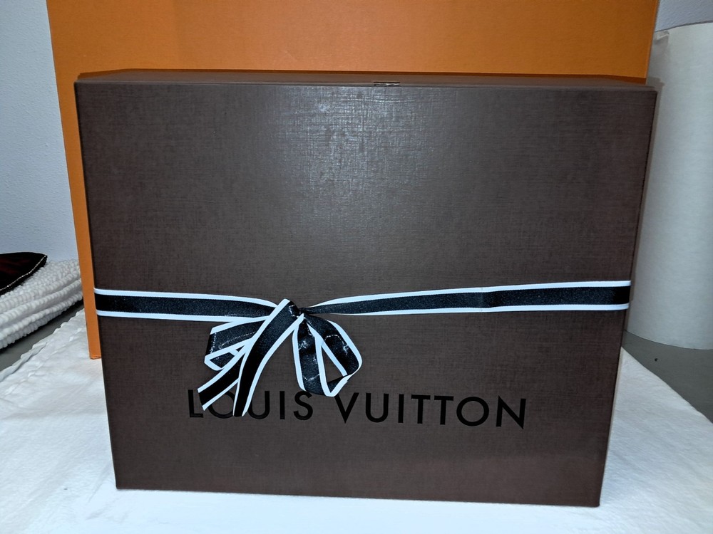 Authentic Louis Vuitton Boxes Large Empty 1 magnetic orange 29" & 1 brown 17"