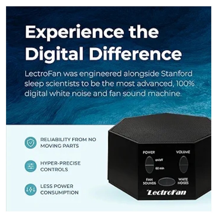 Adaptive Sound Technologies LectroFan Classic White Noise Machine - Compact...