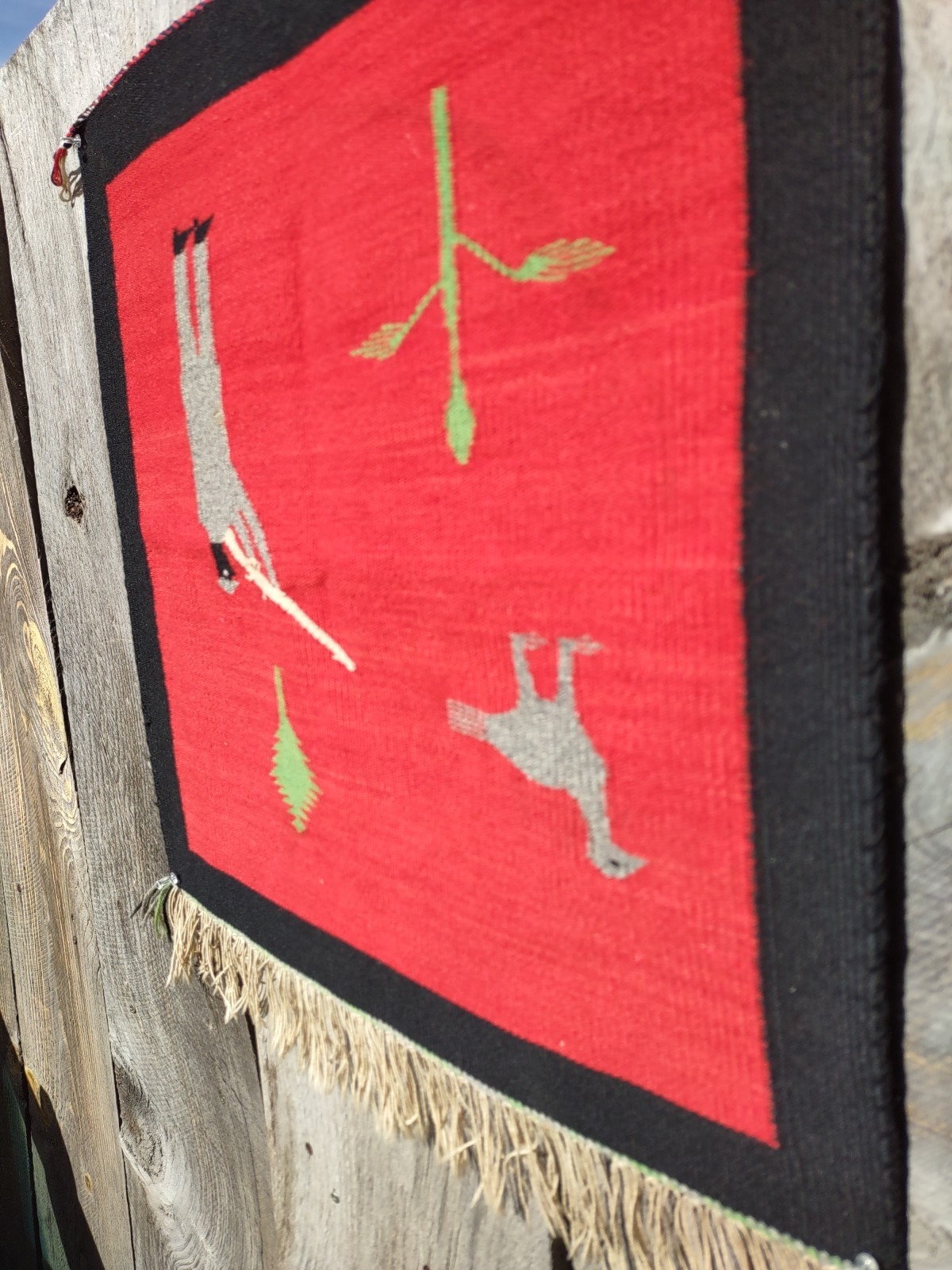 Navajo Rug Native American Indian Antique Germantown Throw Wall Hanging 1910