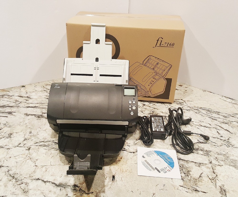 FUJITSU fi-7160 Color Duplex Workgroup Document Scanner AC adapter+USB+Setup DVD