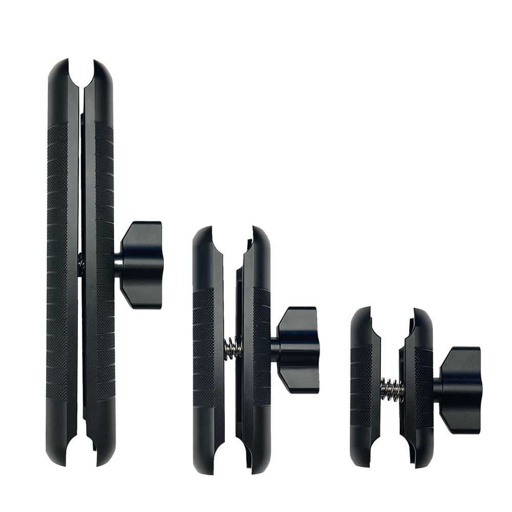 YIMINGYINUO Double Socket Arm Compatible with RAM Short Arm-Black, Black