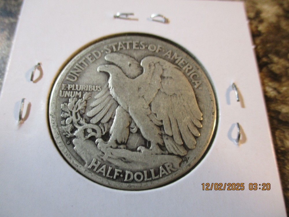 1918-S WALKING LIBERTY SILVER HALF DOLLAR FINE 86