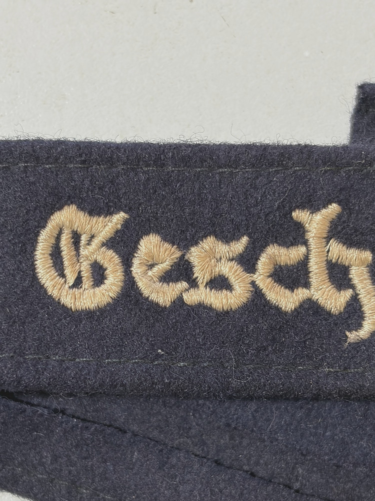 WW2 GERMAN CUFF TITLE LUFTWAFFE "GESCHWADER LUTZOW" .HIGH QUALITY HEAVY WOOL.