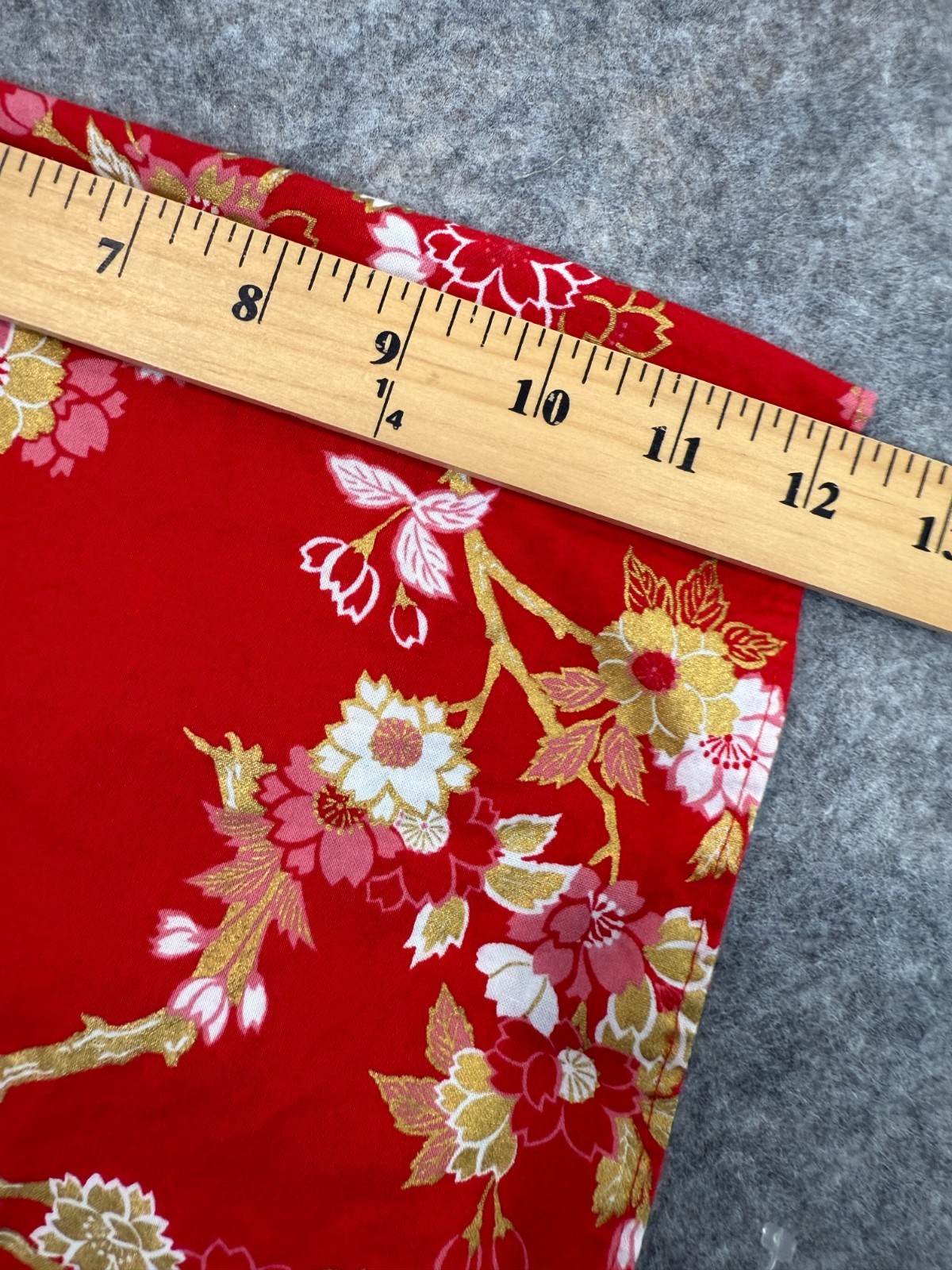 Vintage Smithsonian Institution Japanese Yukata Kimono XL Cherry Blossom Belted