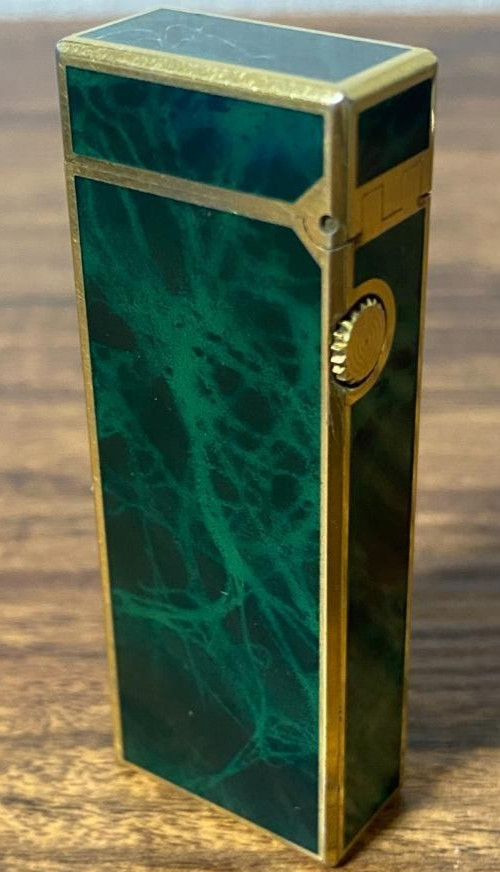 Dunhill Rollagas lighter green gold without box
