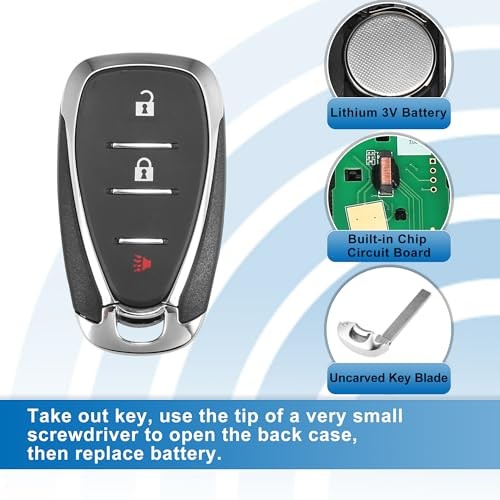 3 Button Car Keyless Entry Remote Control Replacement Key Fob Proximity Smart