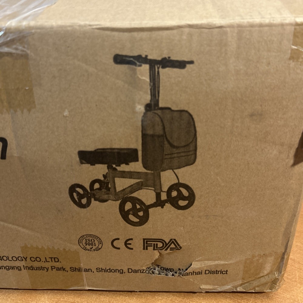 Knee Scooter, Steerable Knee Walker, Foldable Scooters BlessReach BLACK